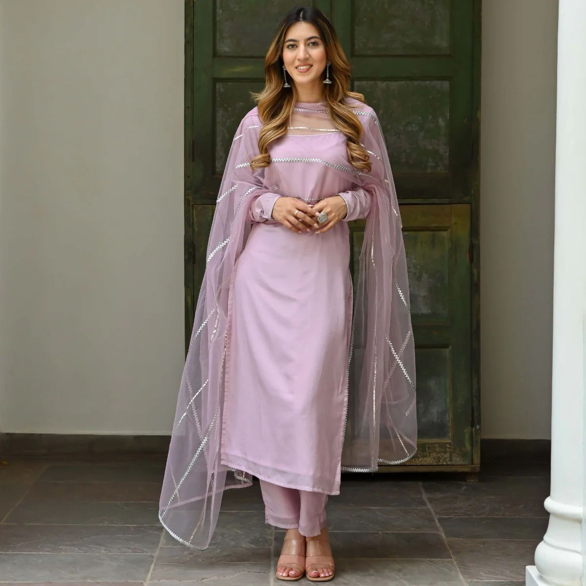 LILAC SILK KURTA SET