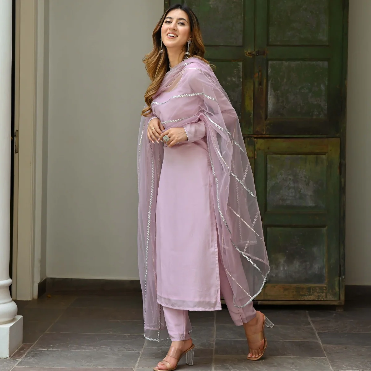 LILAC SILK KURTA SET