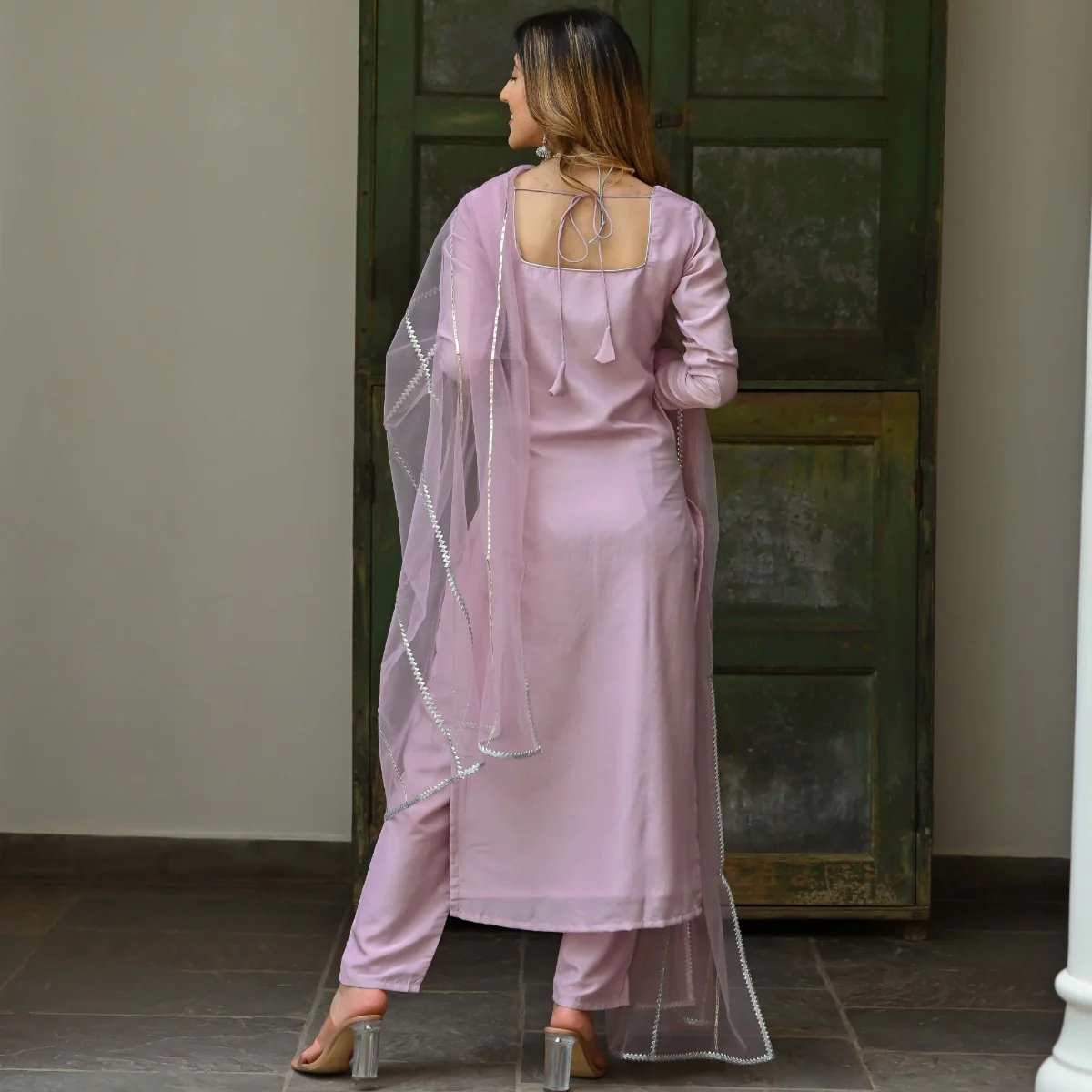 LILAC SILK KURTA SET